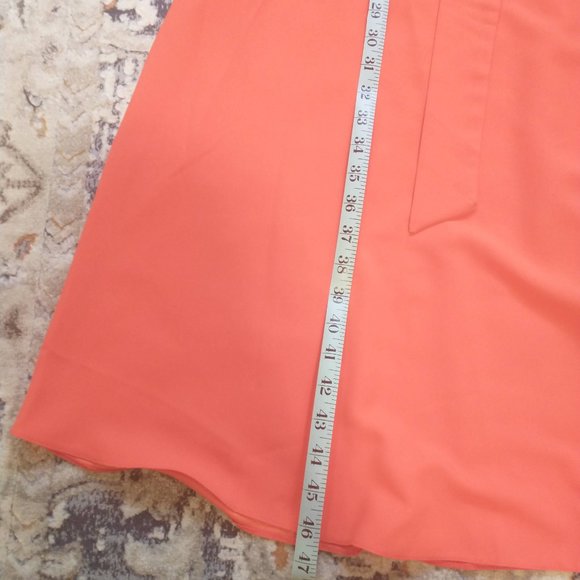 NWT ASOS Bright Orange Tie-Front Midi/Maxi Dress with 3/4 Sleeves - Sz US 2 - Picture 5 of 11